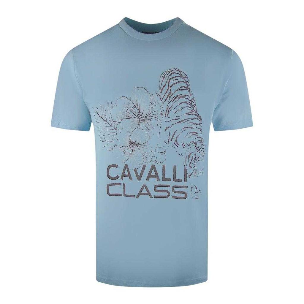 Cavalli Class Mens Floral Tiger T-Shirt