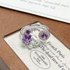 Medieval Court Style Retro Enamel Dripping Oil Ring Female Flower Butterfly Niche Light Luxury High-End Ring