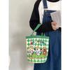 Cute illustration printed bucket bag handbag canvas bag girl heart bag bento bag work small bag