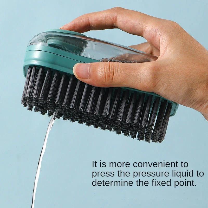 Automatic Liquid-filled Washing Brush Clothes & Hats Cleaning Brush Multi-functional Household Washing Brush Supplies