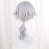 LAOBAO Cosplay Wig - Embalmer Aesop Carl Gut Silver Hair Ponytail Wig - Heat Resistant - Costume Accessory for Parties, Halloween, Festivals, Events,