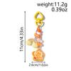 Cute Resin Star Love Heart Key Chain Women Girls 3D Bear Key Ring Pendants for Handbag Charms DIY Kid's Jewelry Gift