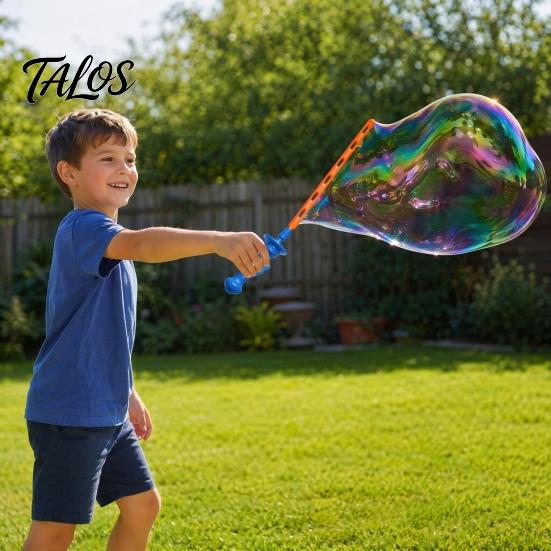 Bubble Wand Outdoor Giant Wand, Foam Maker for Kids, Transformable Triangle Toy Beach Backyard Party, Summer Game Gift Toddlers