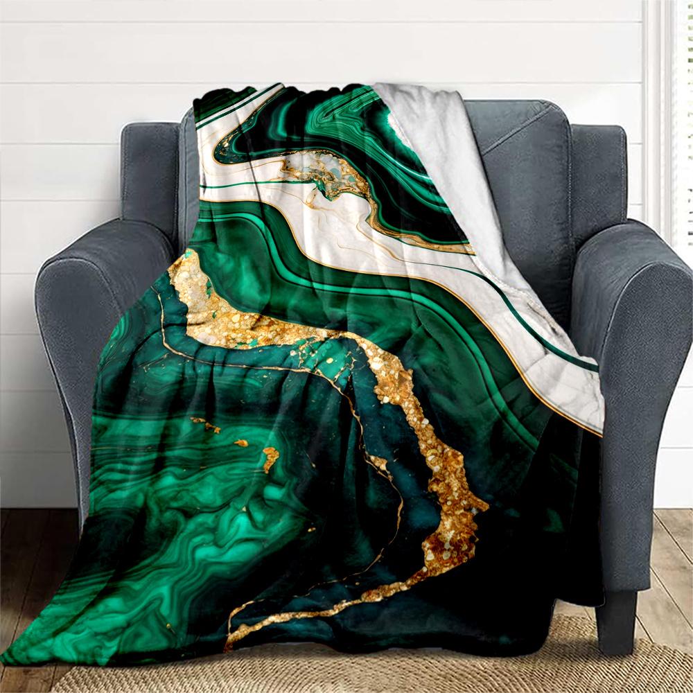 1pc Abstract Art Fluid Dynamics Flannel Blanket, Comfortable and Warm Blanket, for Camping Sofa Bed and Couch Office030
