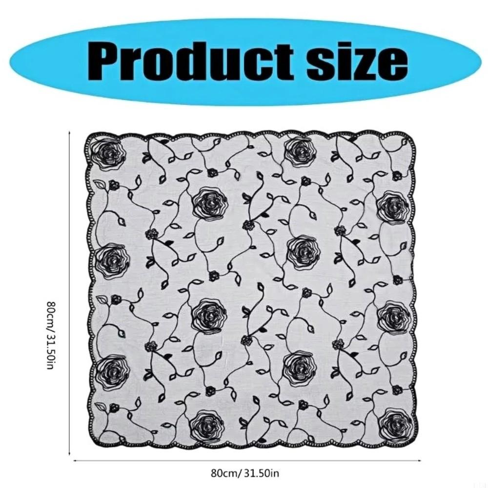 Hollow Out Embroidery Church Head Scarf Elegant Catholic Bride Scarf Lace Mantilla Scarf  for Women