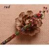 Retro Women Enamel Crystal Peacock Hair Stick Hairpin Chinese Style Handmade Hair Accessories