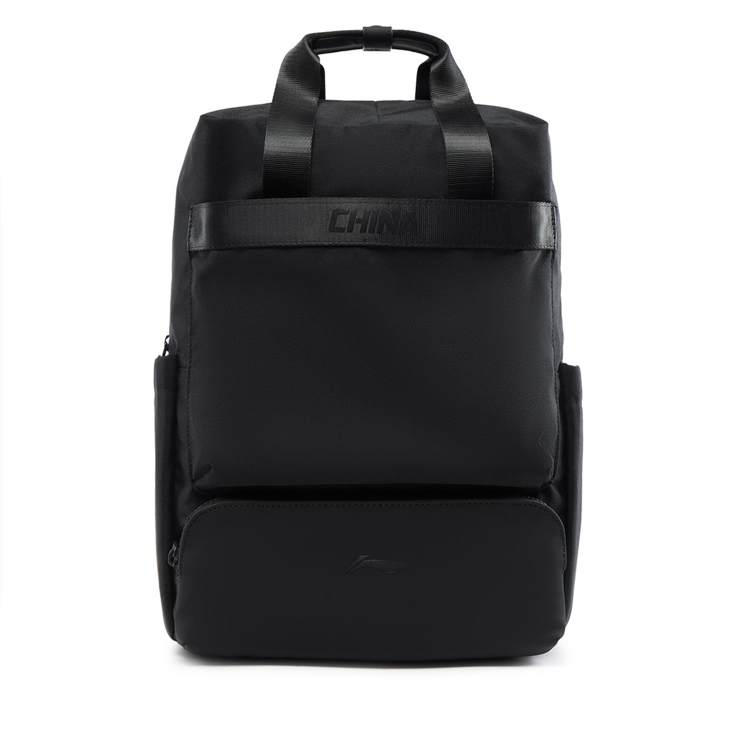 

Li-Ning Honor Series Solid Color Minimalist Fashion Polyester Backpack Unisex Backpack Black ABSV281-1 Black