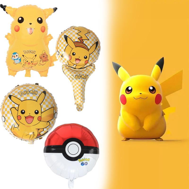 Pikachu Aluminiumfolienballon 18 Zoll Rund Cartoon-Tier Partydeko Für Geburtstagsfeiern