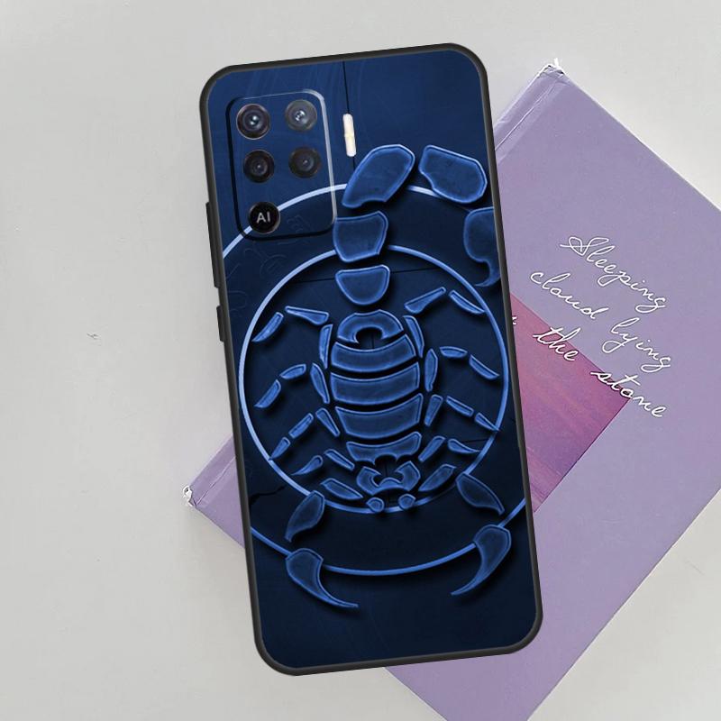 Animal Scorpio Phone Case For Oppo A74 A53 A54 A94 A15 A16 A17 A52 A72 A76 A96 A57S A58 A78 A98 Back Cover