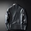 Entering autumn and winter, new men's leather jacket, slim-fitting youth locomotive PU leather lapel casual wallet