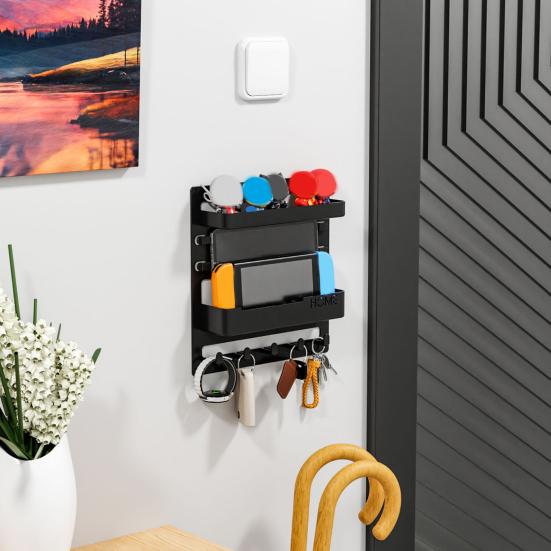 Bedside Shelf Wall Mount Storage Rack Strong Load-bearing Easy Installation Game Console
