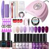 Petal Nail Kit Gel Polish LED Lamp Nail Tools Full Set Nail Art Decorations New Nail Gel DIY Set