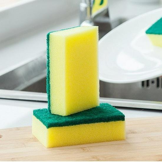 

Кухонная тряпка: Впитывающая двусторонняя губка и скраб 3*7*10 cm