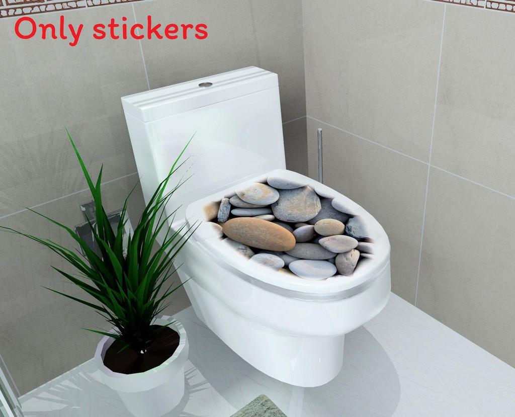 

Marine Toilets Bathroom Animals And Flowers Removable Self Stickers Adhesive Stone
