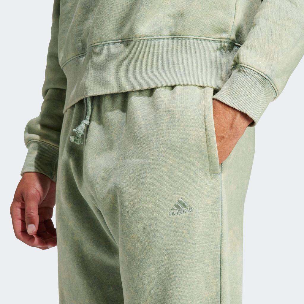 Adidas Solid Color Lace-Up Logo Casual Pants Men Bottoms Green IK4269