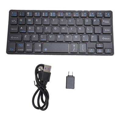 Kabellose Tastatur Typ C Wiederaufladbar Doppelmodus 2,4G 59 Tasten Ultraslim Kompakt