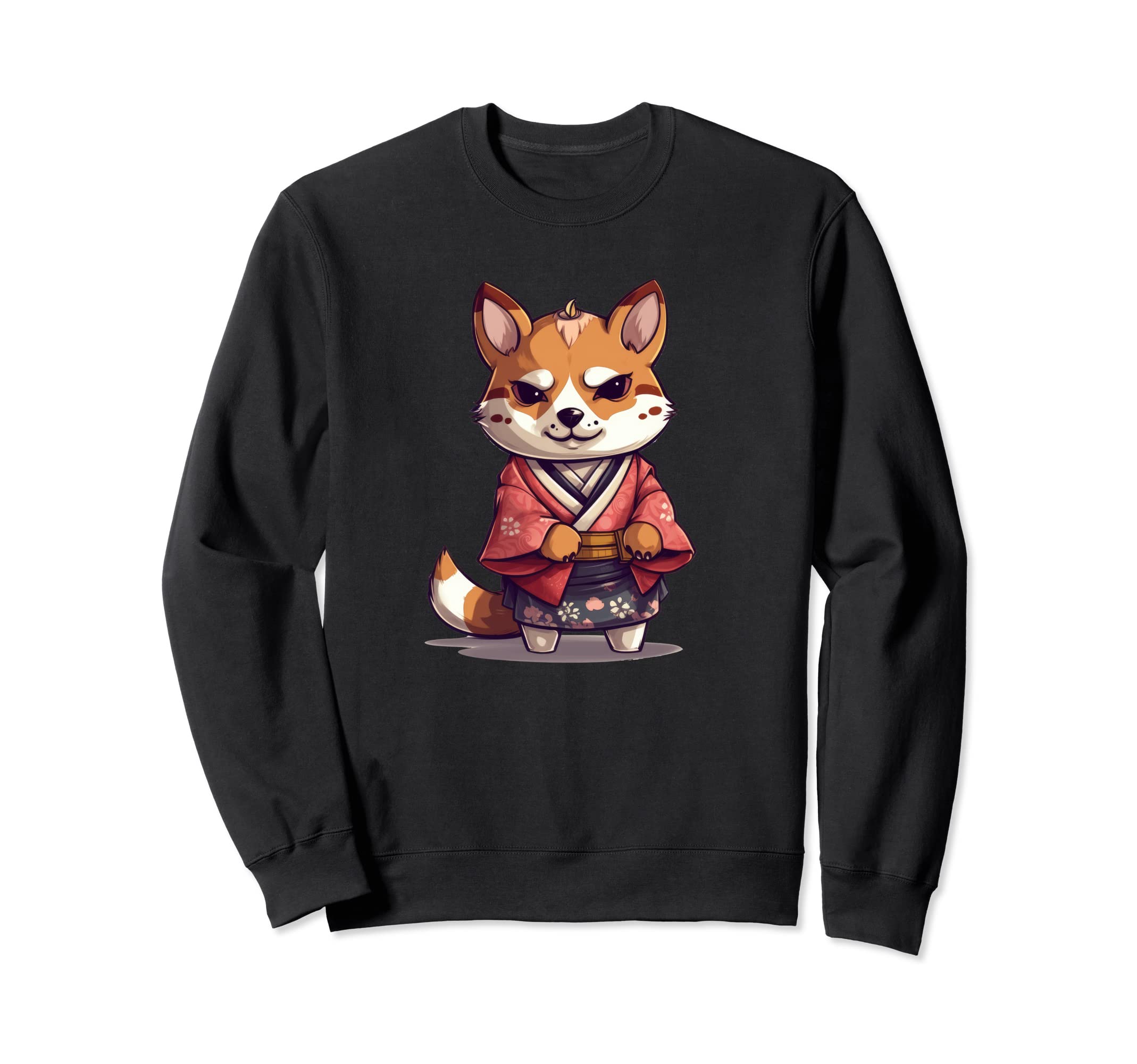 

Japanese dog Shiba Inu Samurai Yukata sweatshirt чёрный