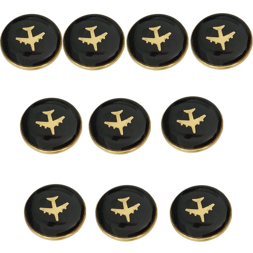 Airport Uniform Buttons Rustproof Metal Buttons Fasteners Airline Crew Buttons for Airline and Ground Crew