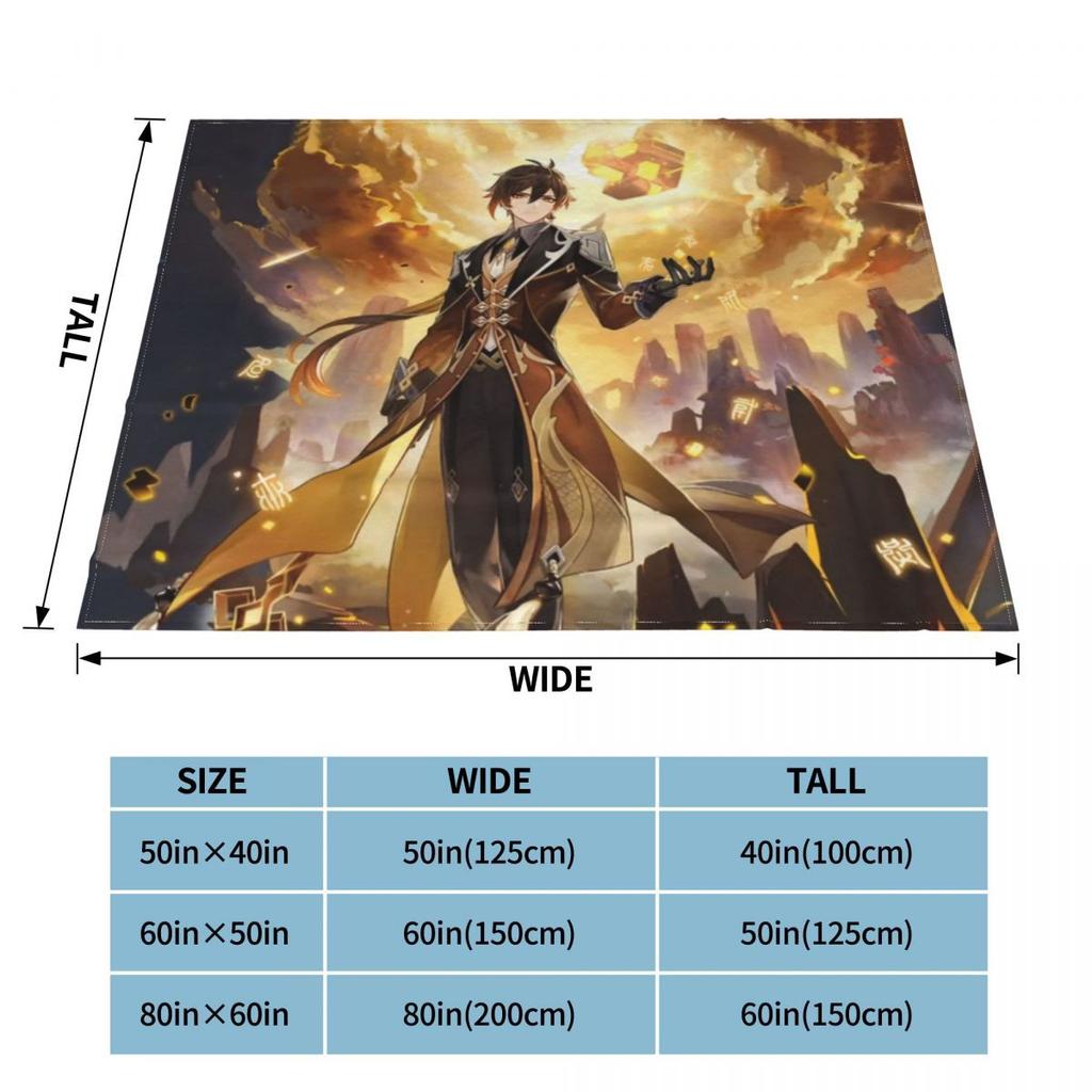Anime Breathable Super Warm Soft Blanket for Bedding Travel Blanket Flannel