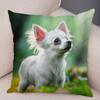 Cute Pet Animal Pillowcase Decorative Cute Puppy Chihuahua Pillowcase Soft Plush Cushion Cover for Car Sofa Home 45x45cm