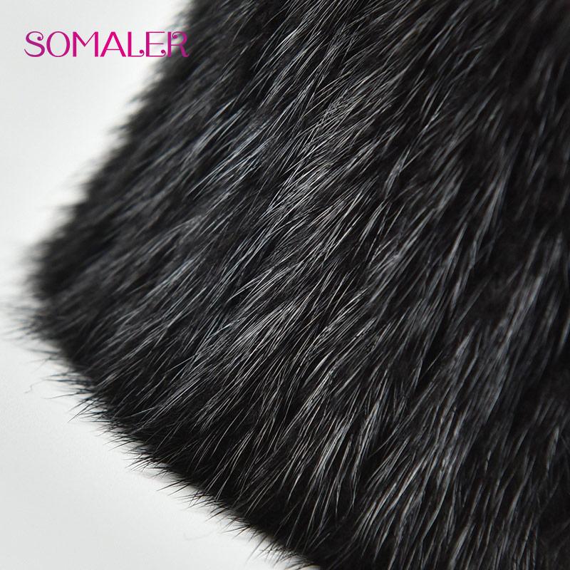 SOMALER Women Winter Mink Fur Hats Nitted Real Fox Fur Caps Female Russian Warm Beanies Good Quality Women's Fur Cap
