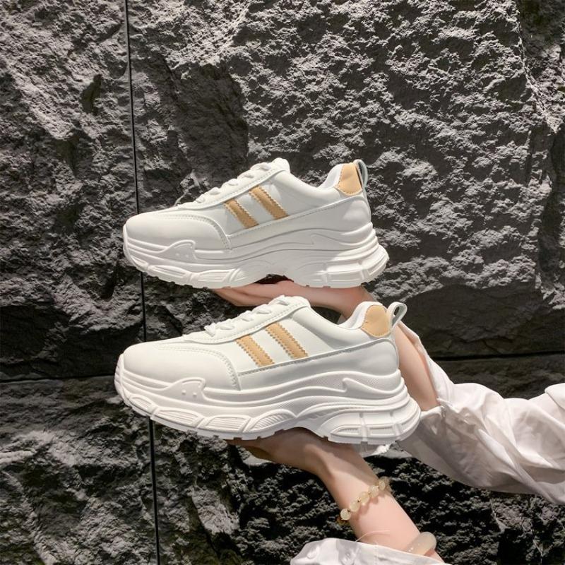 

Thick-soled heightening dad shoes women s autumn new student casual sports shoes fashionable versatile little white shoes women 40 абрикосовый
