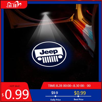 Getränkehalter 1/2 Stück Auto HD Projektor Lampe Auto Tür Willkommen Kabelloses Licht LED Für JEEP Grand Cherokee JK Renegade Compass Wrangl