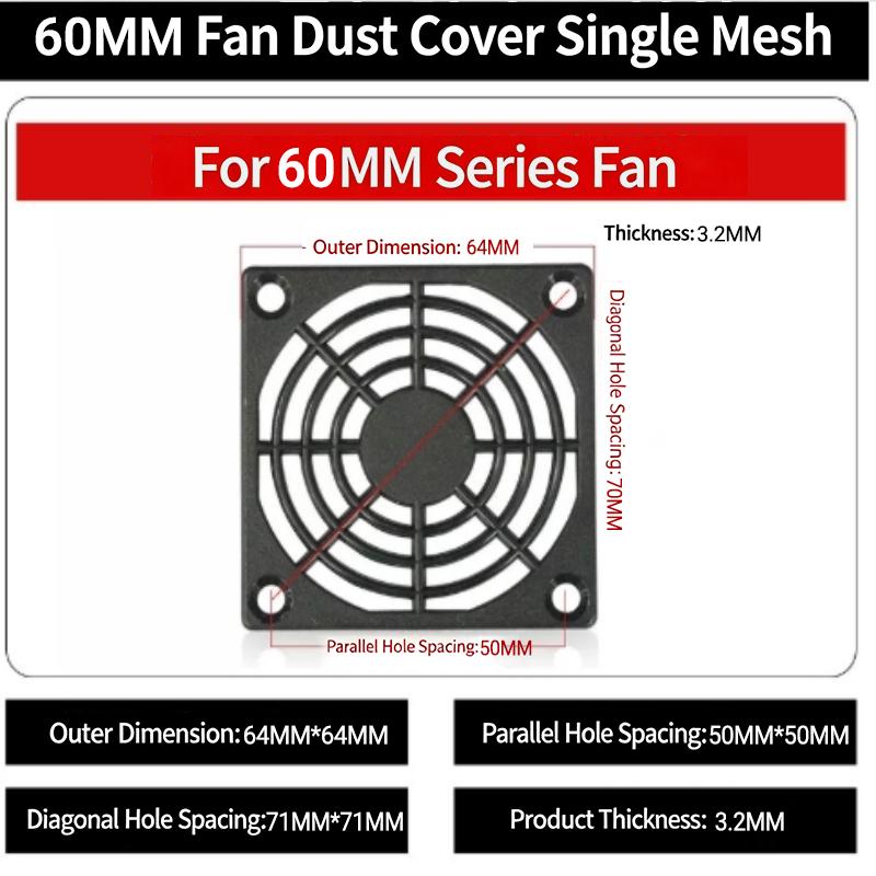 2Pcs Plastic PC Fan Dust Filter Cover Dustproof Protector for Computer Cooling Industrial Ventilation Setup