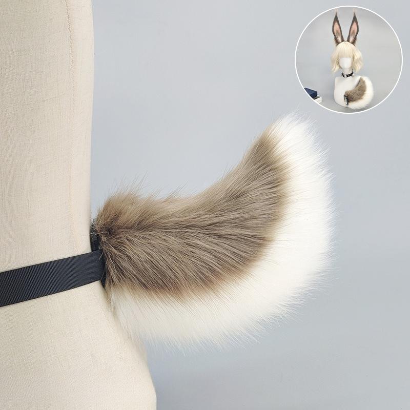 Handmade Plush Rabbit Ear Headband Cute Cosplay Headdress for Girls Arknights Style
