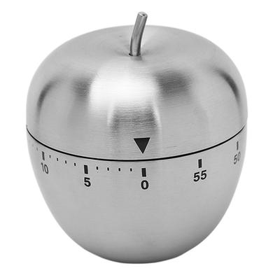 Minuteur Forme Pomme Manuel Rotatif Métal Acier Inoxydable Alarme Forte Compte à Rebours Minuteur de Cuisine pour