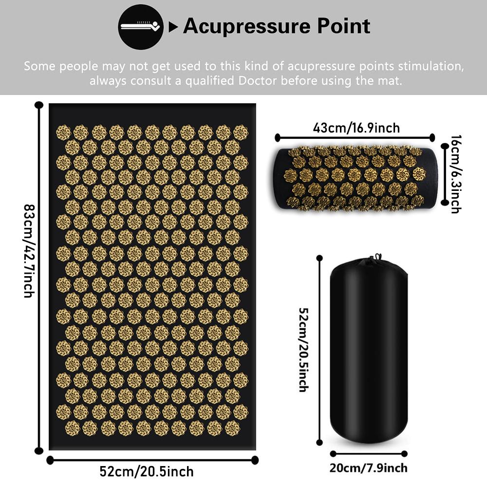 Acupressure Yoga Mat Kuznetsov's Applicator Cushion Sensi Massage Body Needles With Spikes Pillow Foot Massager Fitness Pilates
