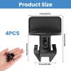 4 Pcs Rear Bumper Trailer Tow Hitch Trim Cover Retainer Clips, Durable Black ABS Plastic, Easy Tallation, Compatible with 68249278AA, SUV Bumper
