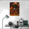 Hollow Knight Bosskampf Illustration Gedrucktes Poster Kundenspezifische Wandkunst Retro Vintage Metall Blechschilder für Zimmer Schreibtisch Dekor Zuhause