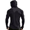 Herren Langarm-Sonnen-Hoodie mit Gesichtsschutz, Leichter, Atmungsaktiver Sport-Pullover für Outdoor-Aktivitäten