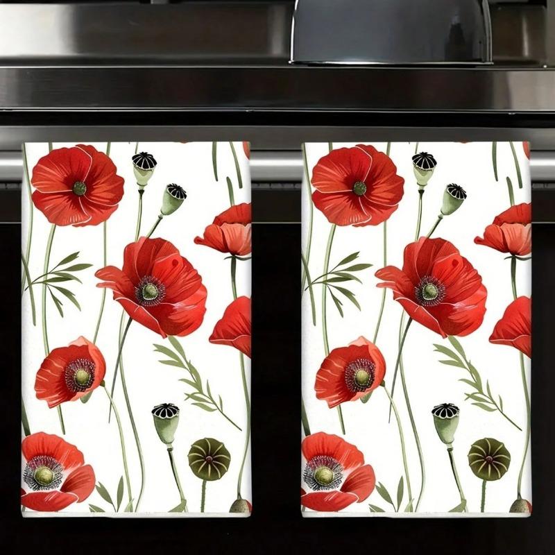 2PCS Kitchen Towels, Towel Sets, Super Absorbent Soft Cleaning Cloths, Kitchen Decoration,kitchen Essentials, Household Essentials, Cleaning Cloths