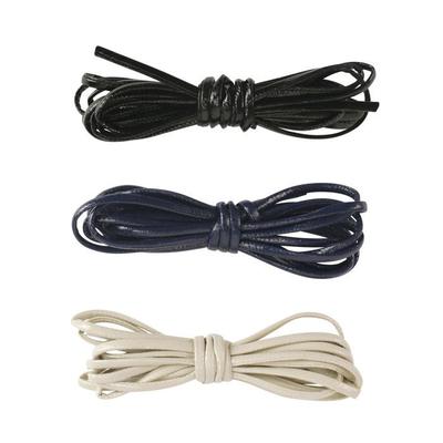 MégaCréa DIY - Synthetic Leather Cord Beige Blue and Black 3 Mm X 1.5 M 3 Pieces
