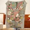 Cartoon A-Aaahh Real M-Monsters Throw Flannel Throw Blanket, Lightweight Cozy, Durable Washable Cute Cool
