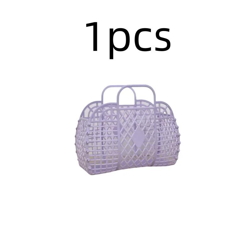 Detachable Shower Basket Plastic Bath Basket Bathroom Hollow Wash Storage Basket Shopping Basket