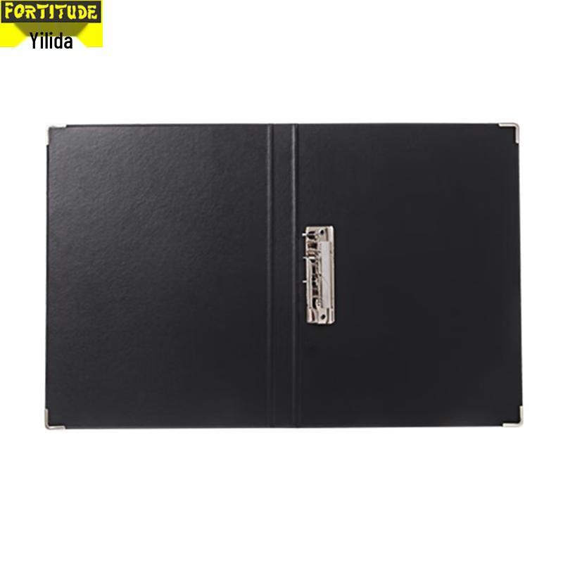 Yilida A4 Leather Document Folder with 4-inch Strong Clip 10-pack