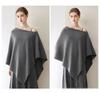 Women's 100% Cashmere Mid-Length Cape Cardigan Sweater - Autumn/Winter Lazy Style Shawl Knit Outerwear