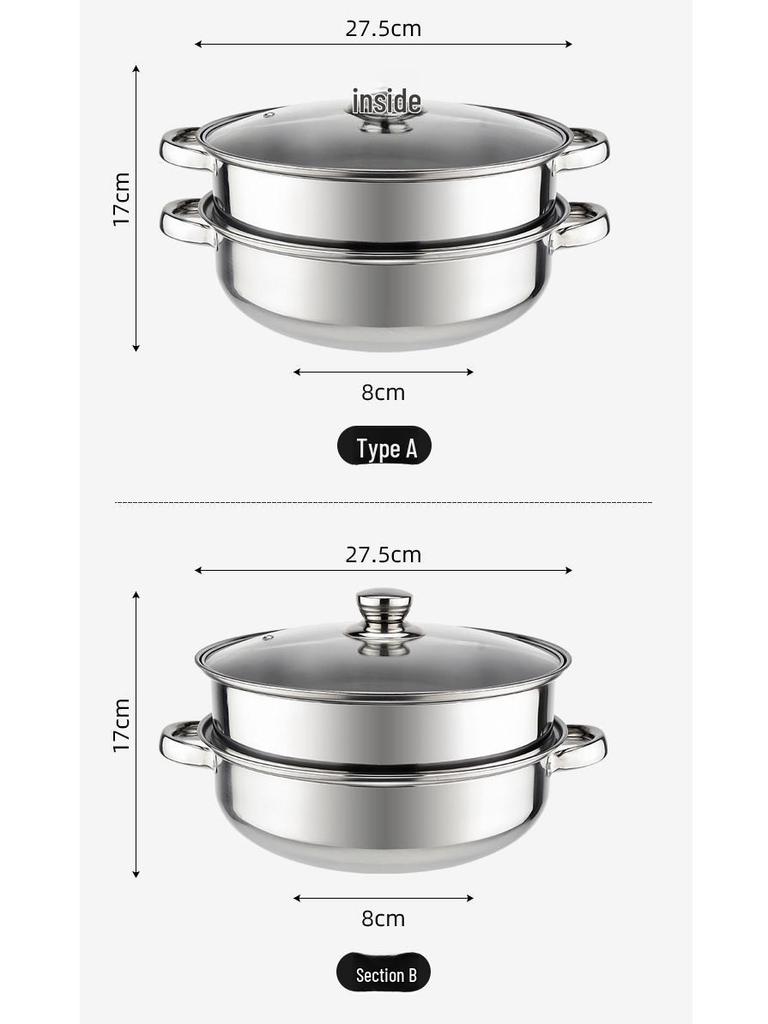 2025 Year of the Snake Gift: Stainless Steel Steaming Hot Pot & Induction Cooker