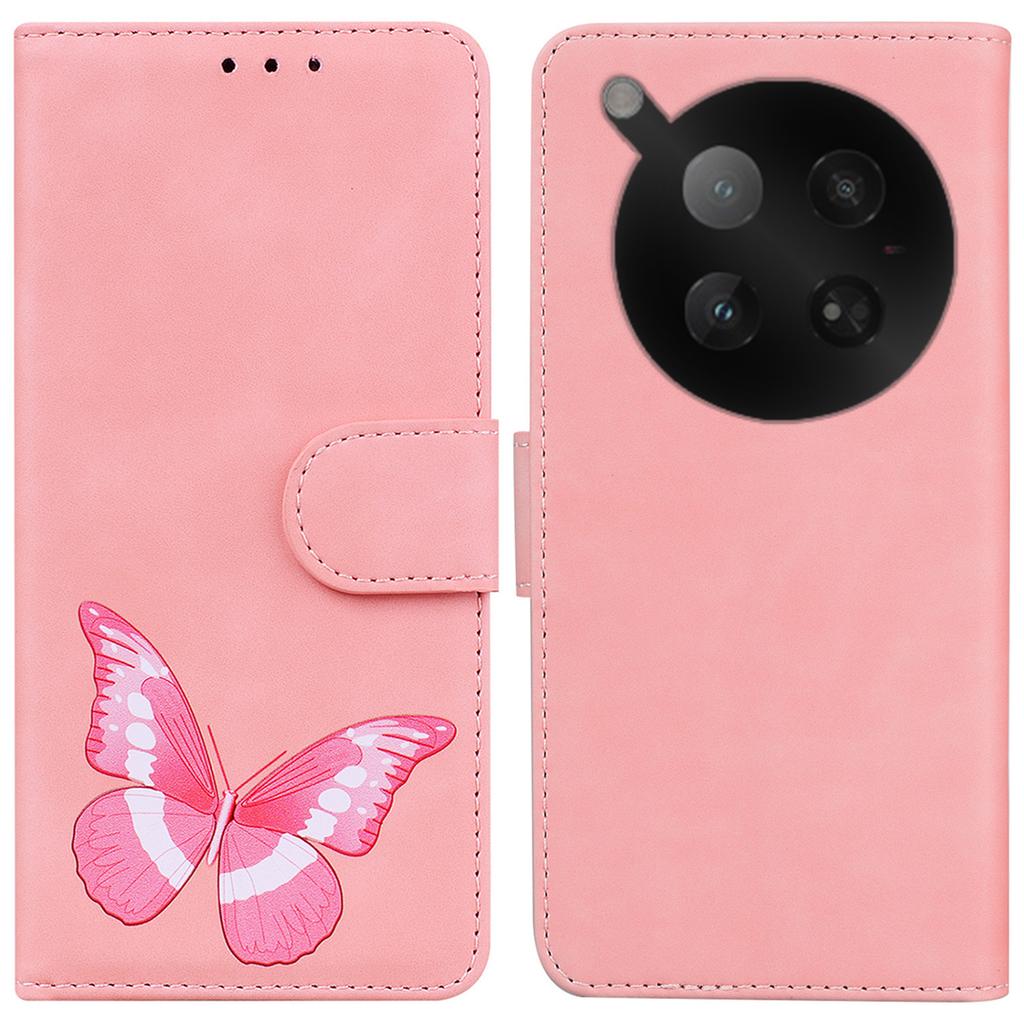 For Infinix Zero 40 4G Stand Case PU Leather Phone Cover Butterfly Printed