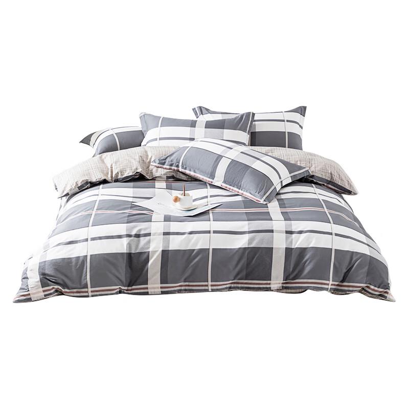 Yi Yi Ai Striped Pure Cotton 4-Piece Bedding Set