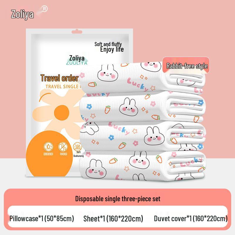 Hotel-Style Disposable Duvet & Pillow Cover Set - Available in Three or Four Pieces for Travel