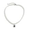 Diamond Inlaid Star & Pearl Hip Hop Necklace - Trendy Retro Men's Jewelry