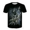 new men's horror skull Halloween print breathable and comfortable round neck T-shirt outdoor party casual top