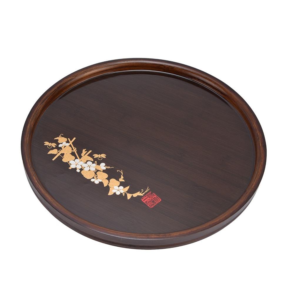 Bamboos Snack Tray Smooth Surface Serving Plate Tea Coaster Tray Fruit Dessert Display