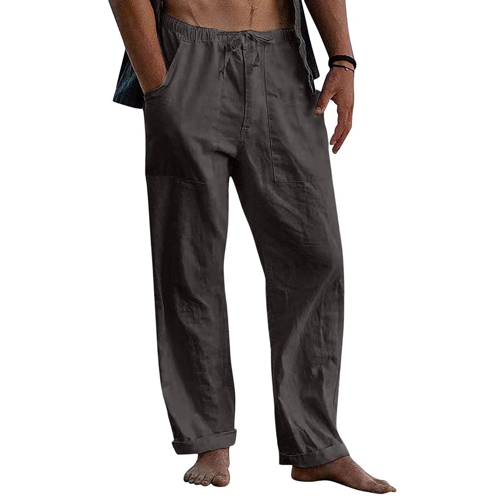 Men's Cotton Linen Trousers Men's Casual Fashionable Cotton Linen Trousers