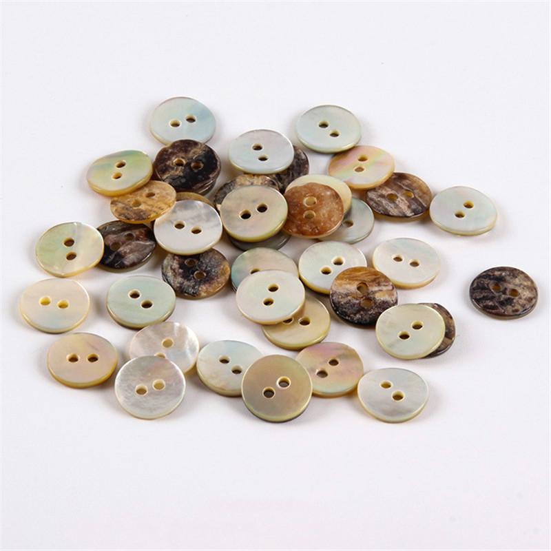 Buy Sewing Buttons garment accessories Shell 2 10mm of Pearl Holes 100 X Natural Mother Round at