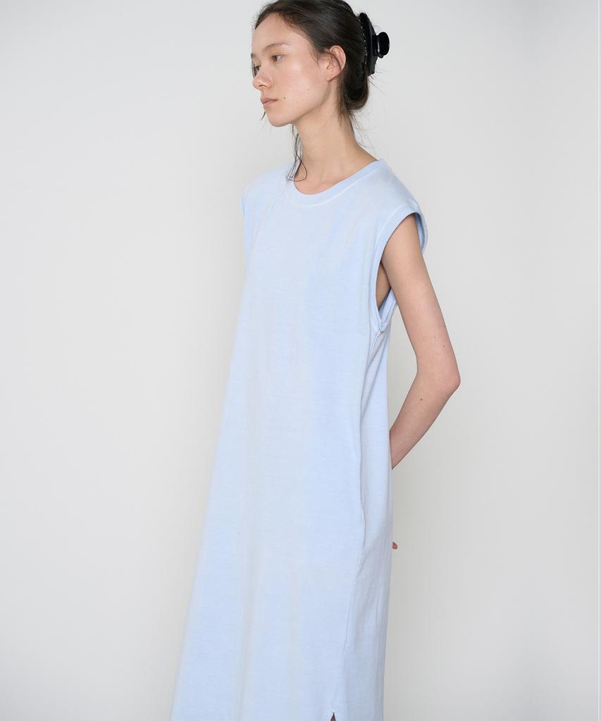 Jeonggamseutyudio Pigment Dyed Cut Off Sleeveless Long Dress_2 Color